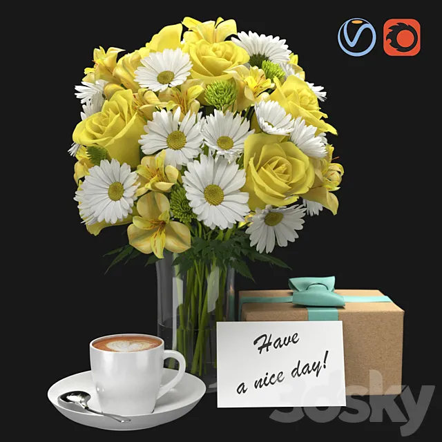 Bouquet of flowers 3D Model