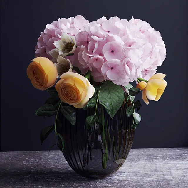 Bouquet of flowers 6 3D Model