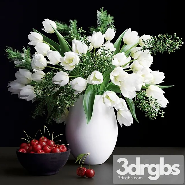 Bouquet of Flowers in a Vase 25 3D Model Free