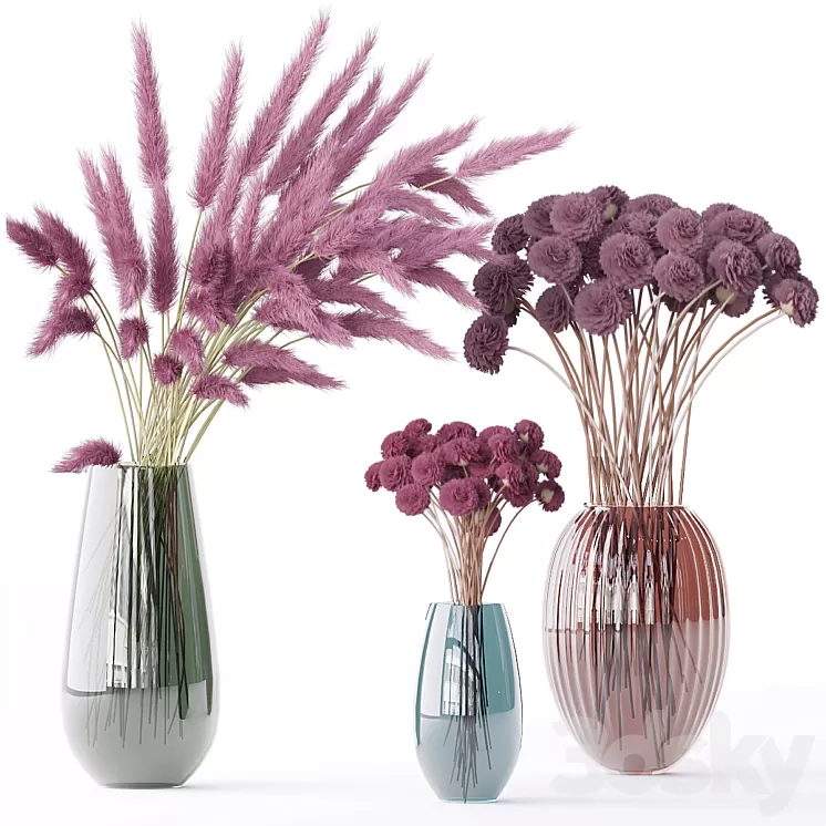 Bouquet of flowers in a vase 45 3D Model