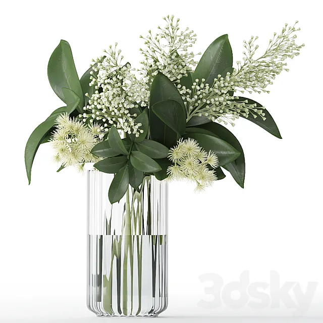 Bouquet of flowers in a vase 59 3D Model