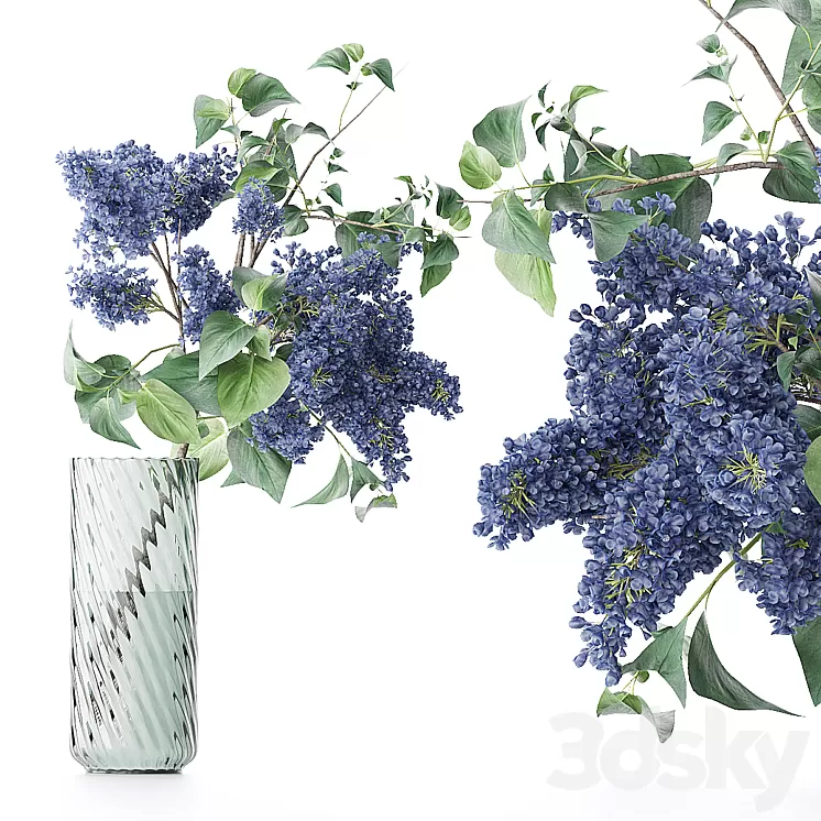 Bouquet of flowers in a vase 70 3D Model