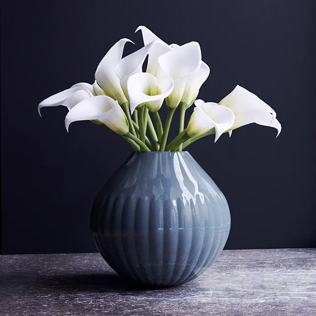 Bouquet of flowers in a vase 8 3D Model