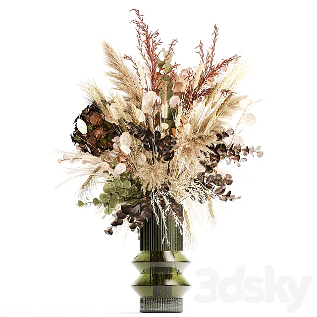 Bouquet of flowers. Set 308. 3D Model