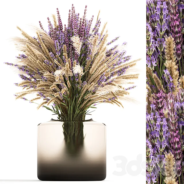 Bouquet of flowers. Set 332. 3D Model