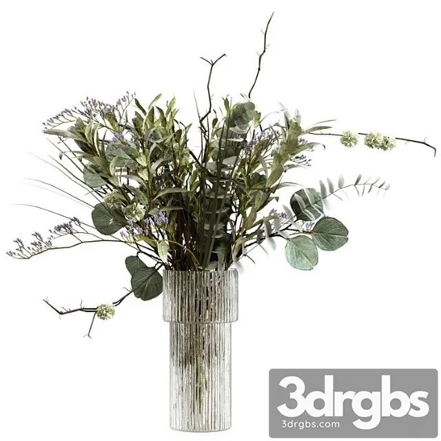 Bouquet of Greenery Eucalyptus and Olive Branches 3D Model Free