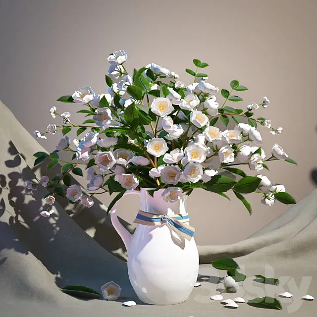 Bouquet of jasmine 3D Model