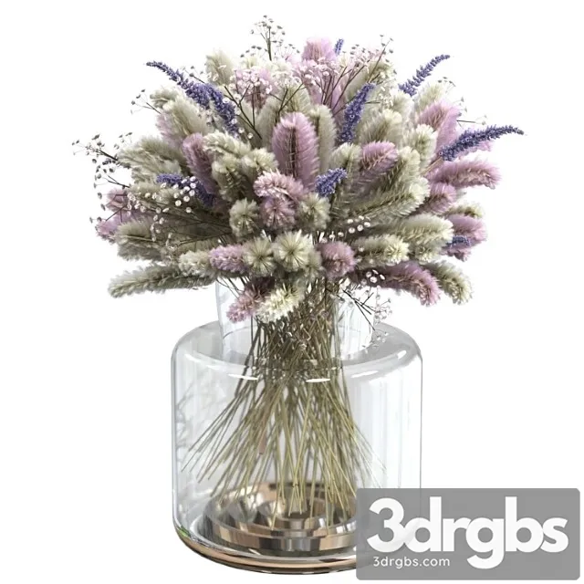 Bouquet of Lagurus and Lavender 3D Model Free