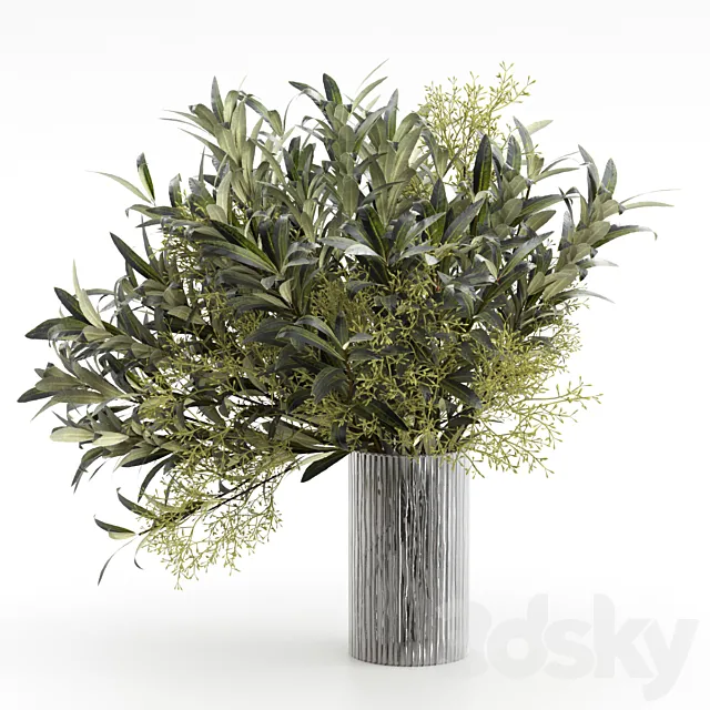 Bouquet of olive branches. 3DModel