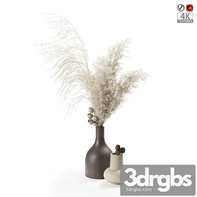 Bouquet of Pampas Grass 3D Model Free