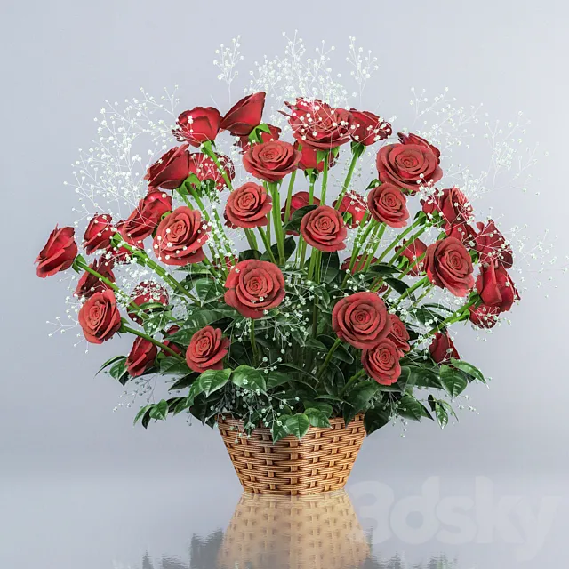 Bouquet of red roses Free Download