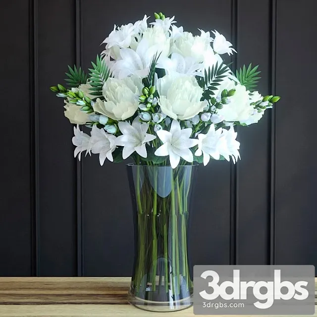 Bouquet of S Roses and Al Stromierii 3D Model Free