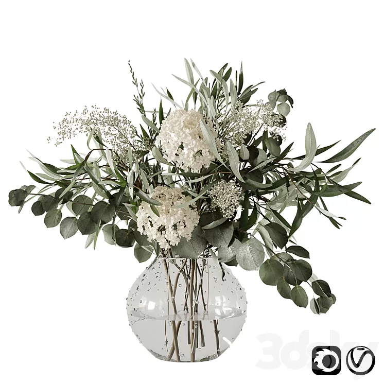 Bouquet of spring flowers 3D Model