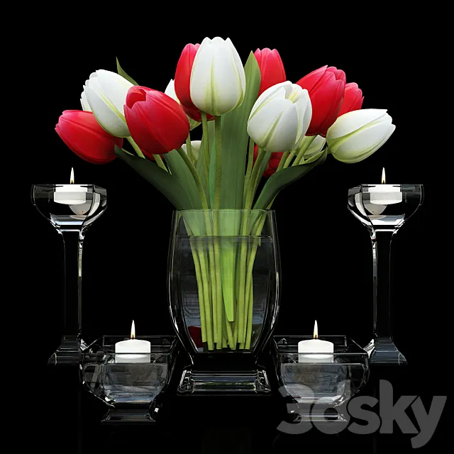 Bouquet of Tulips 2 3DModel