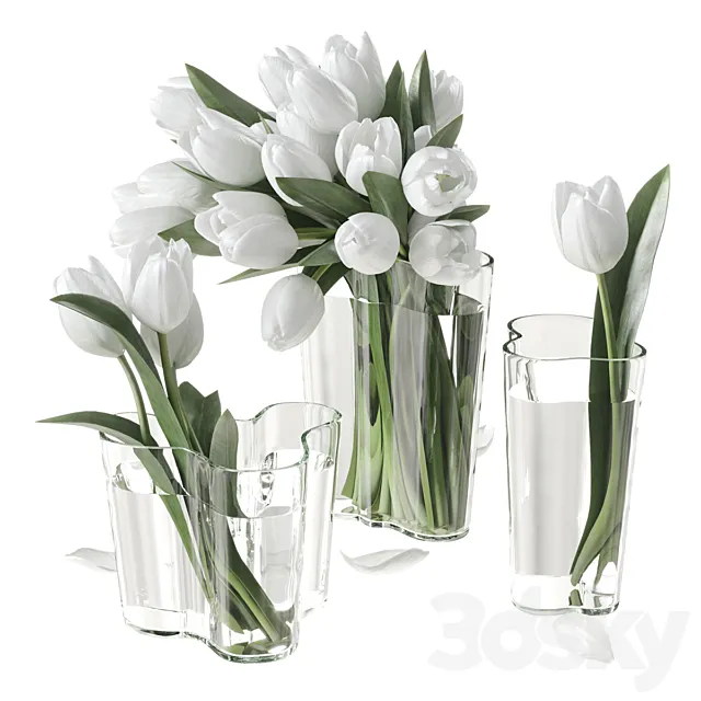 Bouquet of tulips 3D Model