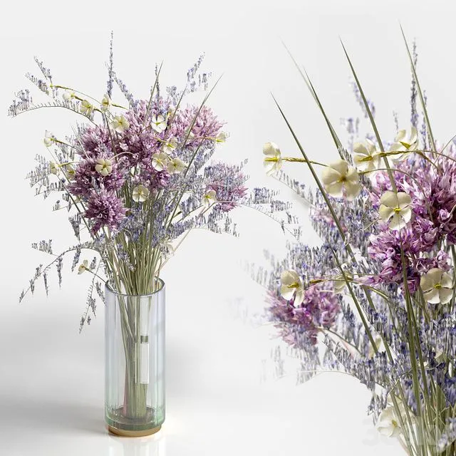 Bouquet of wild flowers 3D Model