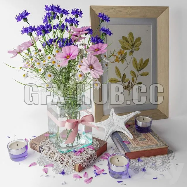 Bouquet of wildflowers 3D Model
