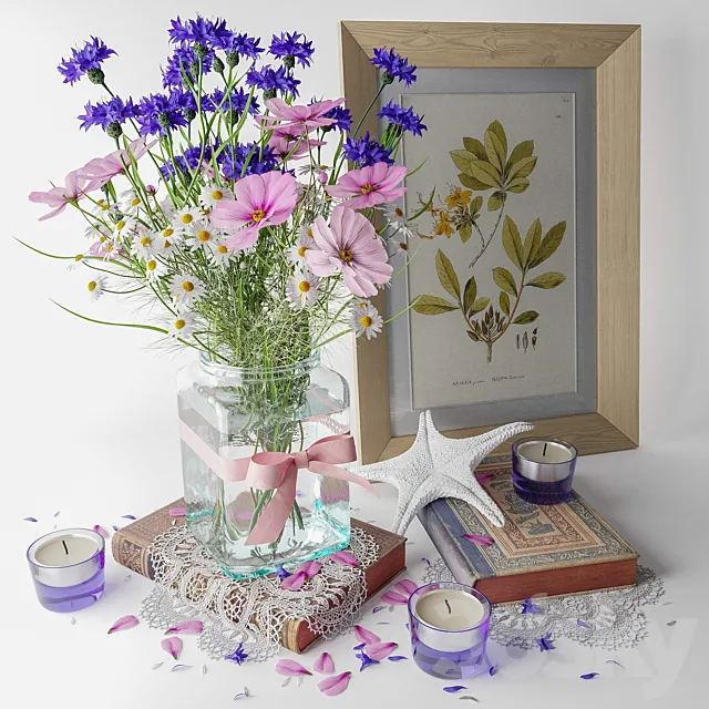 Bouquet of wildflowers 3D Model