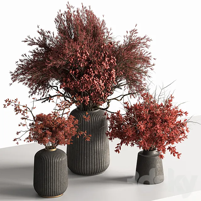Bouquet - Red Branch 196 3D Model