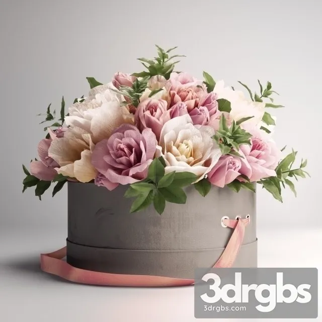 Bouquet Rose Box 3D Model Free