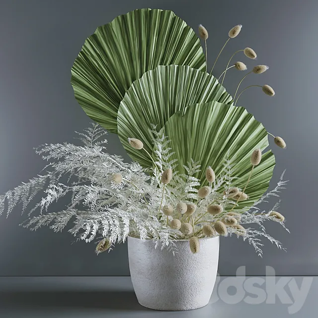 Bouquet with fern and lagurus Free Download