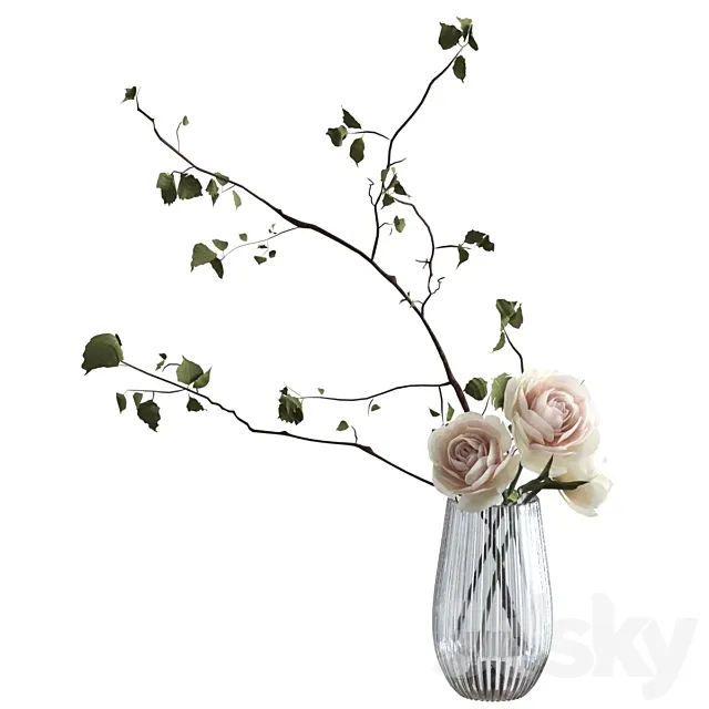 Bouquet with peonies 3DModel