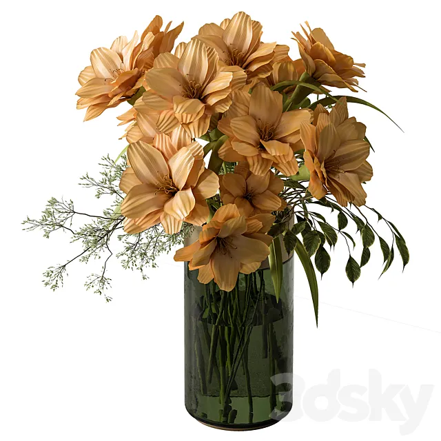 Bouquet - Yellow Flowers 126 3D Model