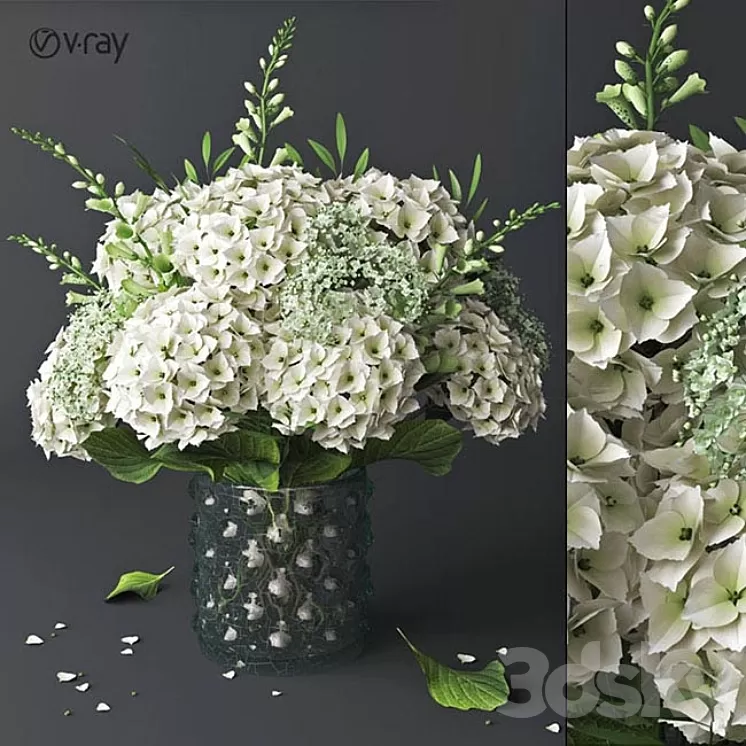 Bouquet_Gortensia 3D Model