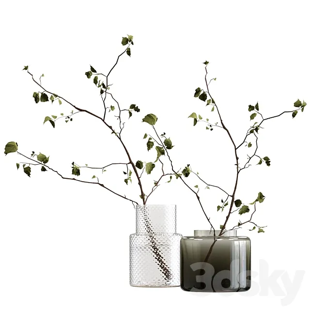 Bouquets of branches in Ikea vases Free Download