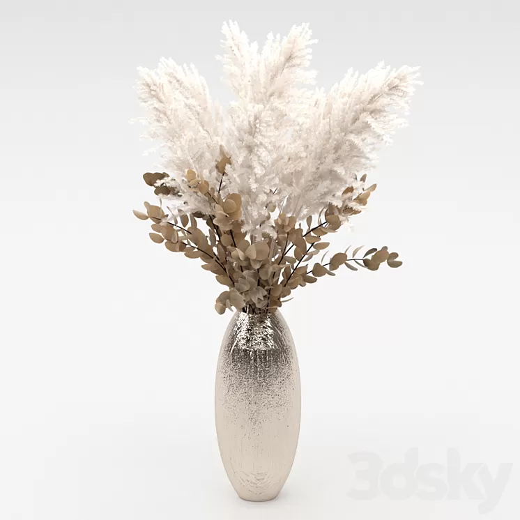 Bouquets of dried flowers 3D Model