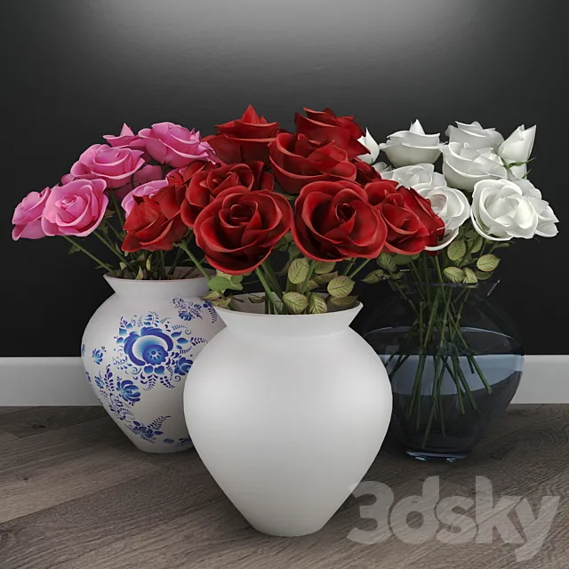 Bouquets of roses 3D Model