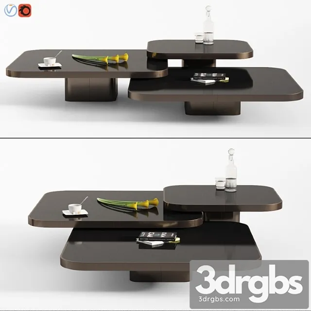 Bow coffee tables and side tables classicon 2 3D Model Download