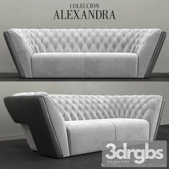 Bowie Alexandra Sofa 3D Model Free