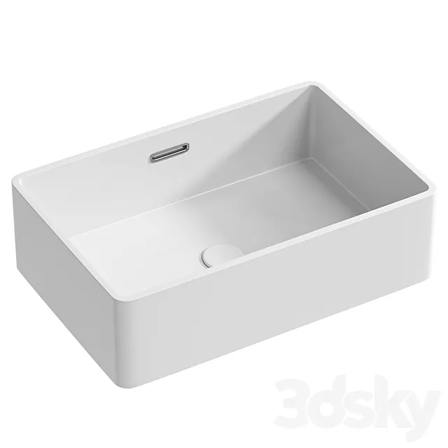 Bowl-sink Aquanet Perfect-2 48 273674 White 3D Model