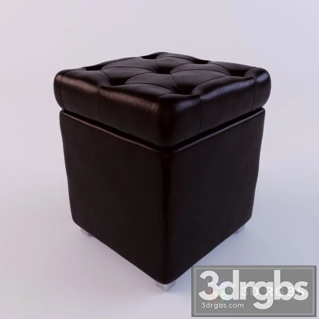 Box Leather Pufik 3D Model Free