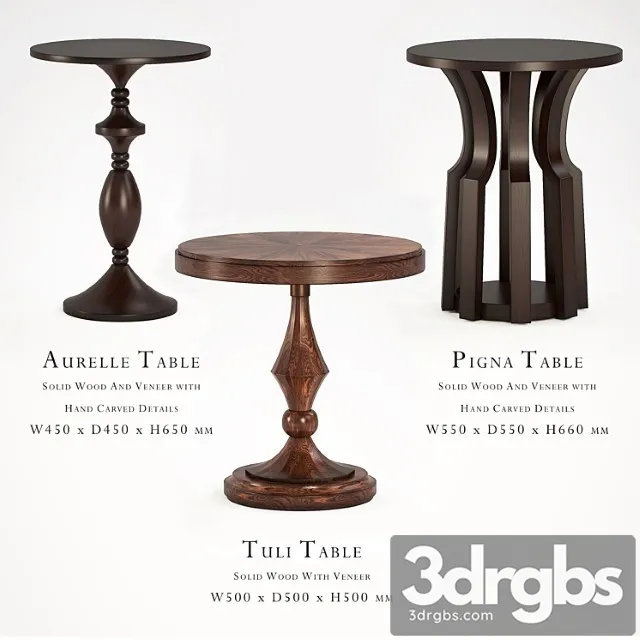 Box Living Aurelle Tuli And Pigna Side Table 3D Model Free