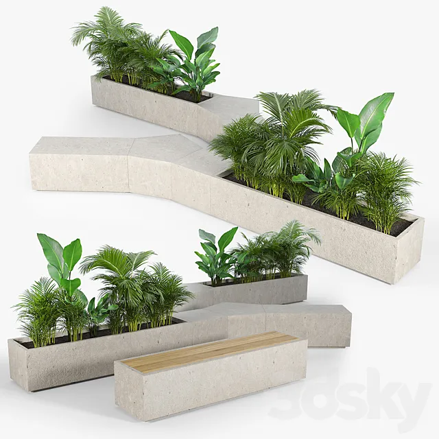 BOX PLANTER Tropics 3DModel