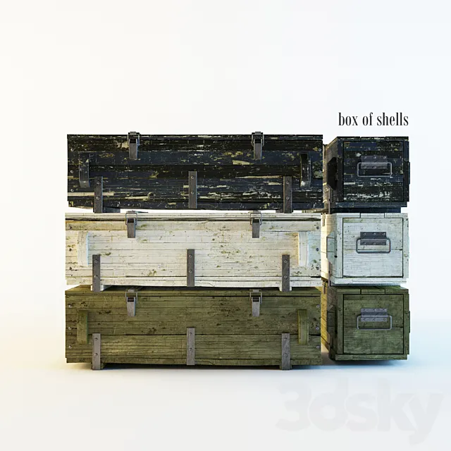 Boxes of shells 3DModel