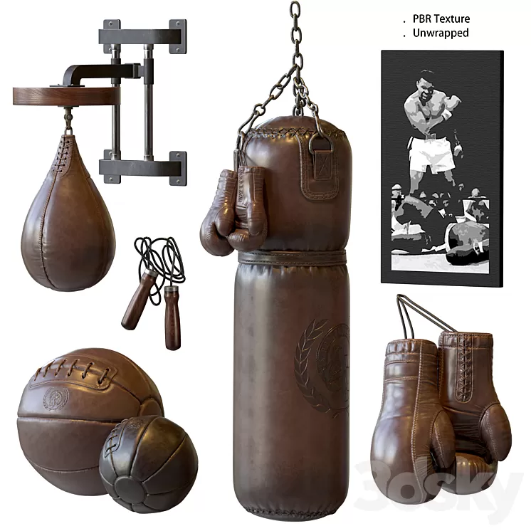 Boxing Equipment 3D Model