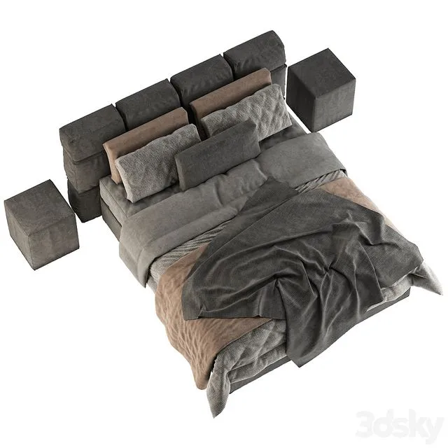 Boxspring Vera Cruz Bed 3D Model