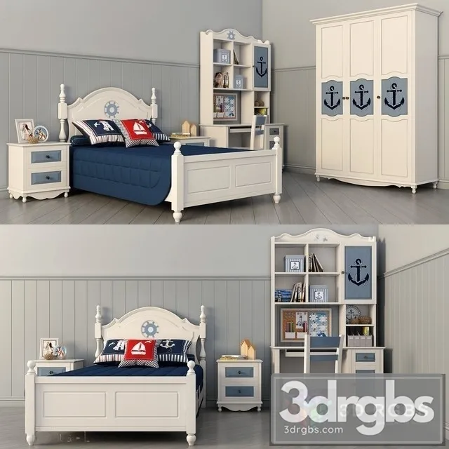 Boy Ocean Bed 3D Model Free