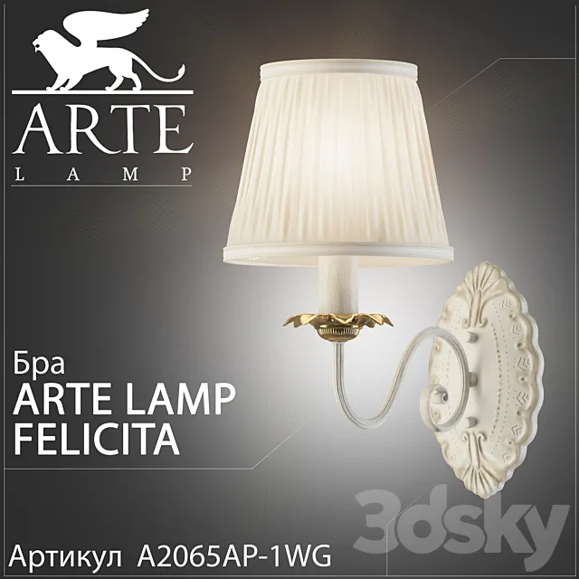 Bra arte lamp Felicita A2065AP-1WG 3DModel