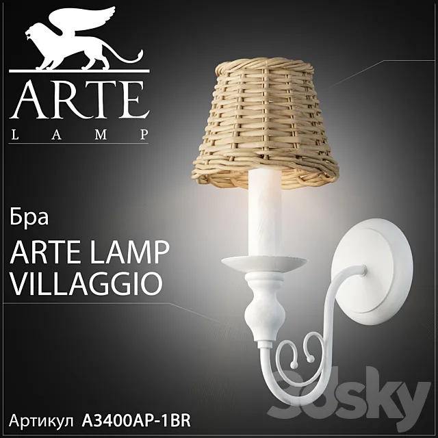 Bra arte lamp villaggio A3400AP-1BR 3DModel