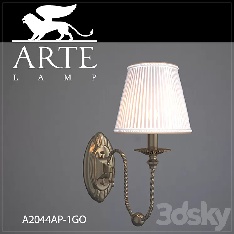 Bra ArteLamp A2044AP-1GO 3D Model