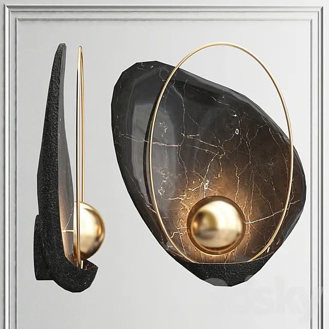 Bra Black Marble Rakushki 3D Model