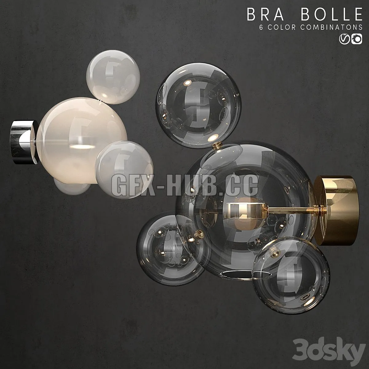 Bra G & C Bolle 4 Bubble 6 colors 3D Model