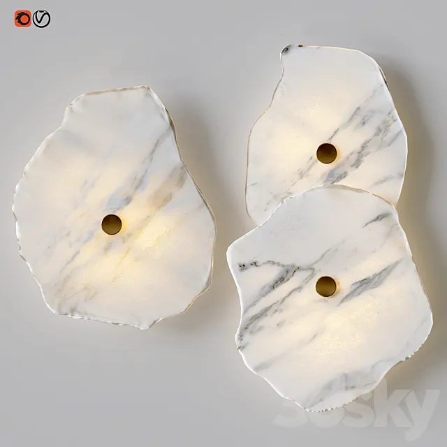Bra Marble Flower 3D Model