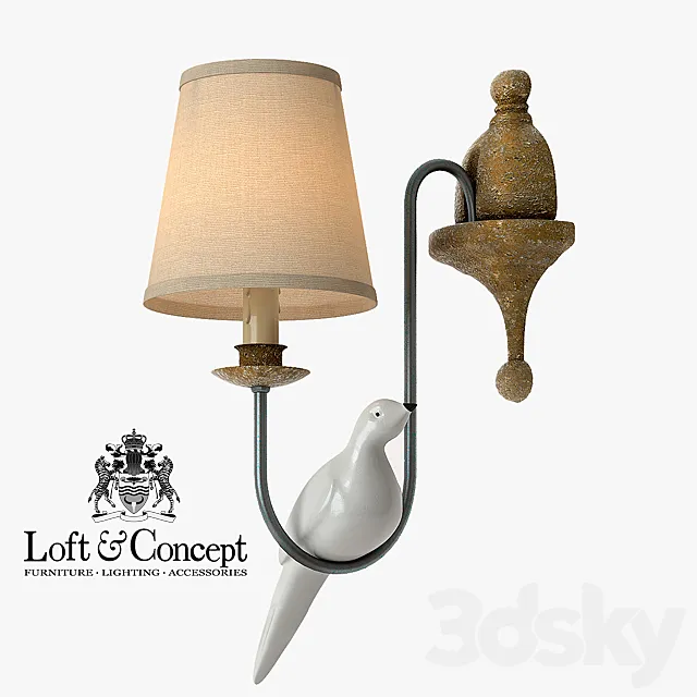 Bra Norman Bird Wall Lamp one 3DModel
