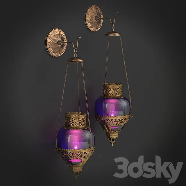 Bra Toscano Design sconce oriental 3DModel