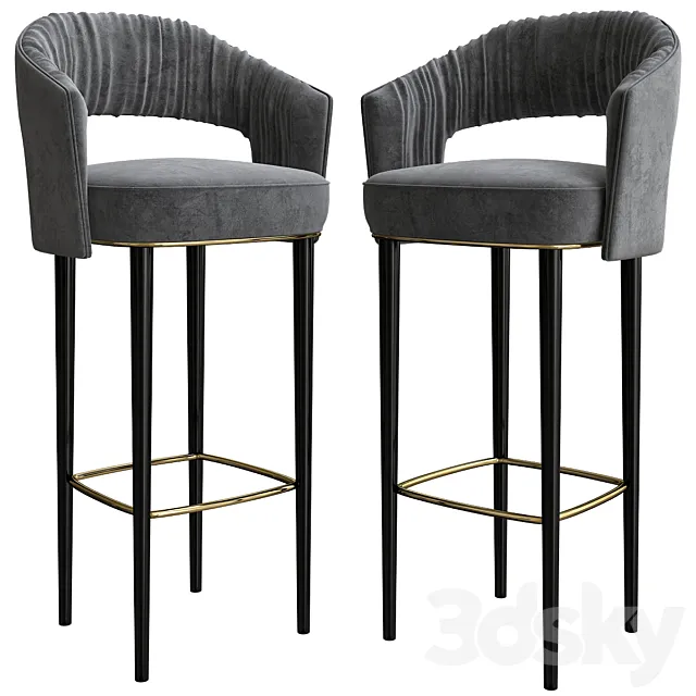 BRABBU Bar chair 3D Model